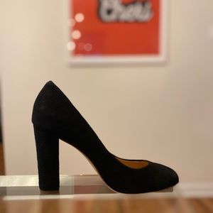 JCrew Black Suede Heels